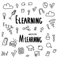 e-learning concepto cita. vector diseño colocar.