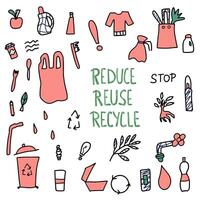 Reduce Reuse Recycle concept. Vector design.