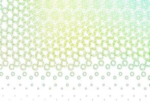 Light green vector background with bubbles.
