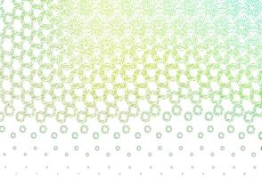 Light green vector background with bubbles.