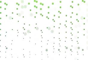 Light Green vector background with xmas snowflakes.