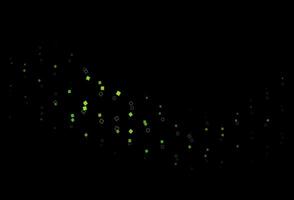 Dark Green vector pattern with crystals, rectangles.