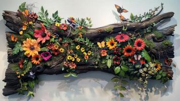 AI generated Bio Art for a sustainable living conference, showcasing art that interacts with nature photo