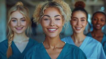 AI generated Healthcare Professionals in Scrubs photo