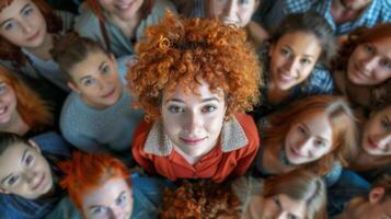 AI generated Group of Young Women Standing Together photo