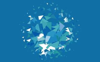 Light BLUE vector abstract pattern made up of colored triangles on white background.