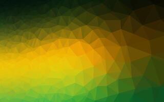 Dark Green, Yellow vector abstract polygonal layout.