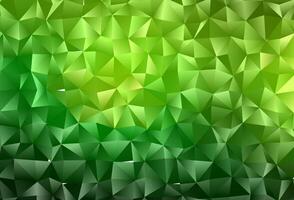 Light Green vector shining triangular template.