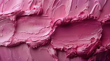 AI generated Close Up of a Pink Paint Texture photo