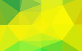 Fondo abstracto de polígono de vector verde claro, amarillo.