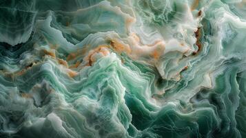 AI generated Close Up of Green Marble Texture photo