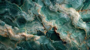 AI generated Close Up of Green Marble Texture photo