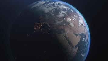 Rotating Earth View From Space Loop video