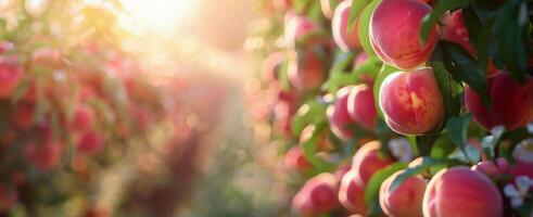 ai generado racimo de madurez Fruta en árbol foto