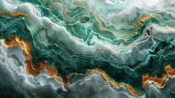 AI generated Close Up of Green Marble Texture photo