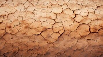 AI generated Cracked desert ground, dry and arid background photo