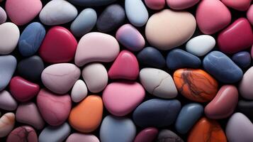 AI generated Smooth pebbles, soothing colors, zen-like calmness photo