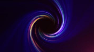 Abstract multicolored blue purple tunnel swirling from energy lines of glowing bright digital futuristic hi-tech background. VJ for music videos, shows, events, broadcasts, slideshows. 4k 60fps loop. video