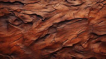 ai generado texturizado ladrar de un antiguo árbol, de cerca, natural patrones foto