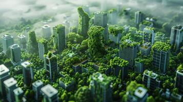 AI generated Green infrastructure powering decentralized manufacturing photo