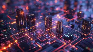 AI generated Digital asset infrastructure concept art photo