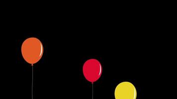 Colorful balloons animation motion. Celebration with balloons. 4K Resolution. video