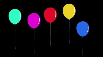 Colorful balloons animation motion. Celebration with balloons. 4K Resolution. video