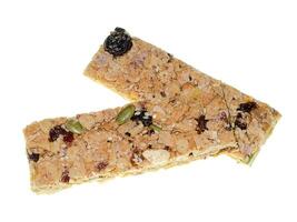 grains and fruits cereal bar. photo