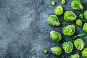 ai generado Bruselas coles en el mesa foto