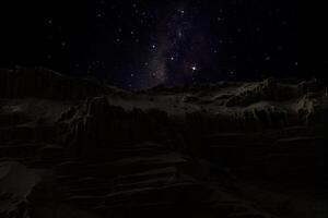 sand mountain with night sky photo