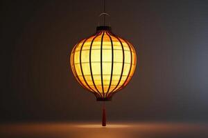 AI generated Chinese traditional red lantern photo