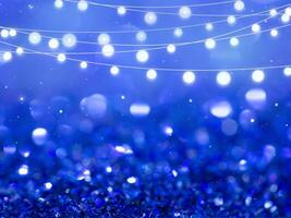 Blue bokeh background. photo