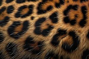 AI generated Close up leopard spot pattern texture background, realistic photo