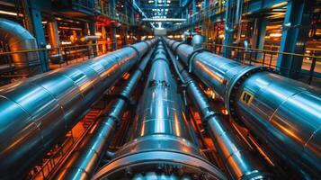 AI generated Numerous Pipes in a Large Room photo