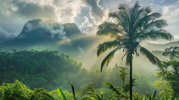 AI generated Rain forest vegetation photo