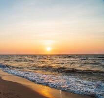 Landscape horizon viewpoint vertical summer shore sea beach nobody wind wave cool holiday look calm big sunset sky twilight evening on day time nature tropical coast beautiful ocean water travel photo