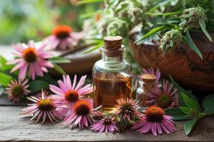 AI generated Echinacea for homeopathy photo