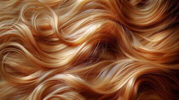 AI generated Close Up of Womans Long Blonde Hair photo