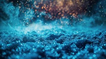 AI generated Blue and Black Background With Bubbles photo