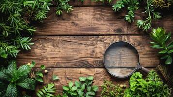 ai generado aumentador vaso entre verde plantas foto