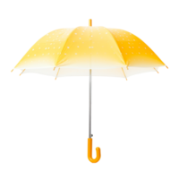 AI generated Yellow Gradient Dizziness Water Rain Umbrella Isolated on Transparent Background generative AI png