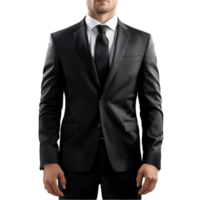 AI generated Half Length Suit with Impeccable Tailoring for a Distinctive Professional Look, Isolated on a Transparent Background generative AI png