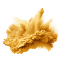 AI generated Golden sand explosion  isolated on transparent    background   generative AI png
