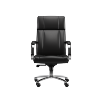 AI generated Office Chair with Adjustable Features and Lumbar Support Facing Isolated Transparent Background generative AI png