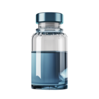 AI generated Clear Vaccine Bottle with Transparent Background Generative AI png