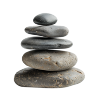 AI generated Stack Of Pebble Stones isolated on  transparent  background Generative AI png