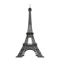 AI generated Construction Imitation Imitation Eiffel Tower  isolated on  transparent  background generative AI png