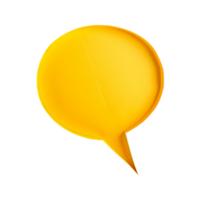 AI generated Speech Balloon Shaped Yellow Pape  isolated on  transparent  background Generative AI png