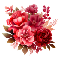 AI generated Flower Bouquet Floral Design generative AI png