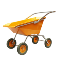 AI generated Heavy Duty Steel Wheelbarrow isolated on  transparent  background Generative AI png